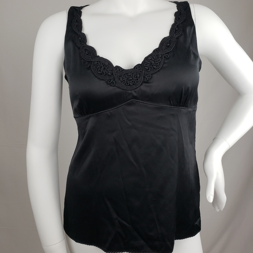 Elie Tahari Black Silk Sleeveless blouse Sz L